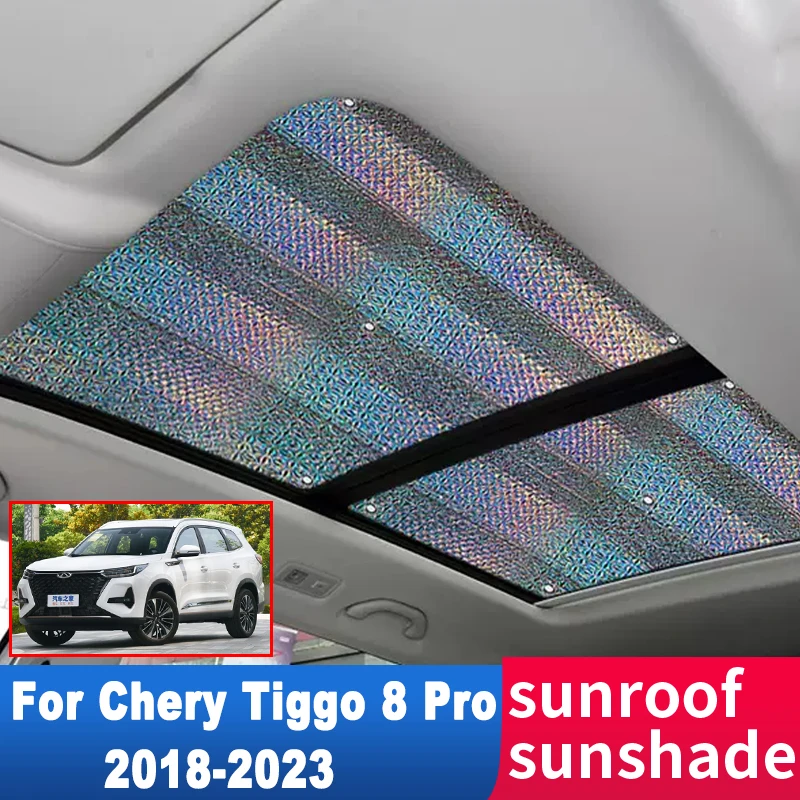 Car Sunroof Sunshade for Chery Tiggo 8 Pro Plus 2023 2022 2021 2020 2019 2018 Roof Sunscreen Heat Insulation Sun Auto Windscreen