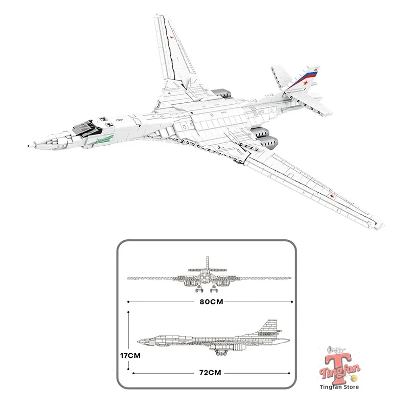 1598PCS Militaire TU-160 Strategische Bommenwerper Model Bouwstenen MOC Childrens Creatieve Bricks Set Speelgoed voor Kinderen Geschenken