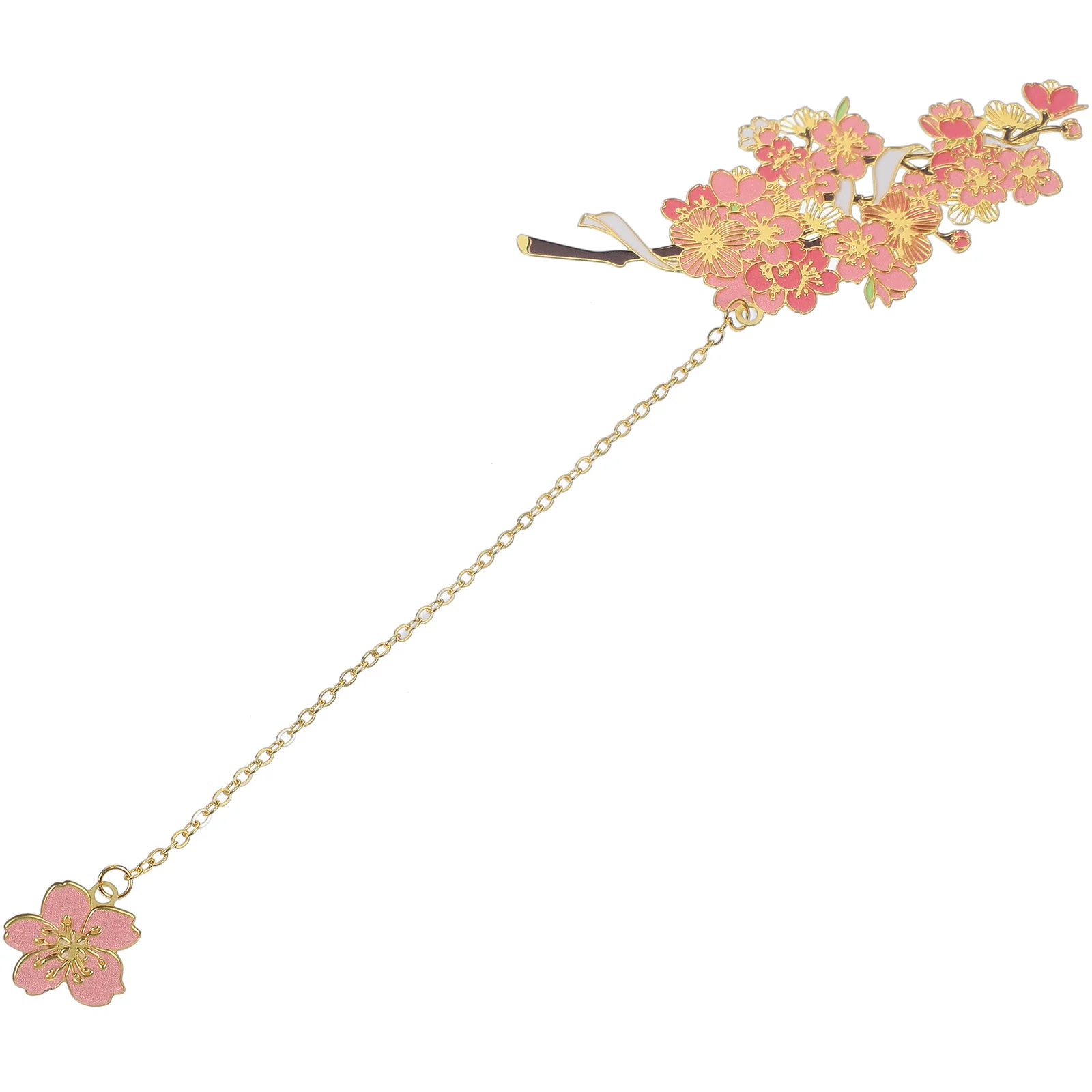 

Delicate Metal Bookmark Bulk Decorative Flower Shape Reading Marker Smooth Edge Non Damaging Chain Style Page Finder for Book