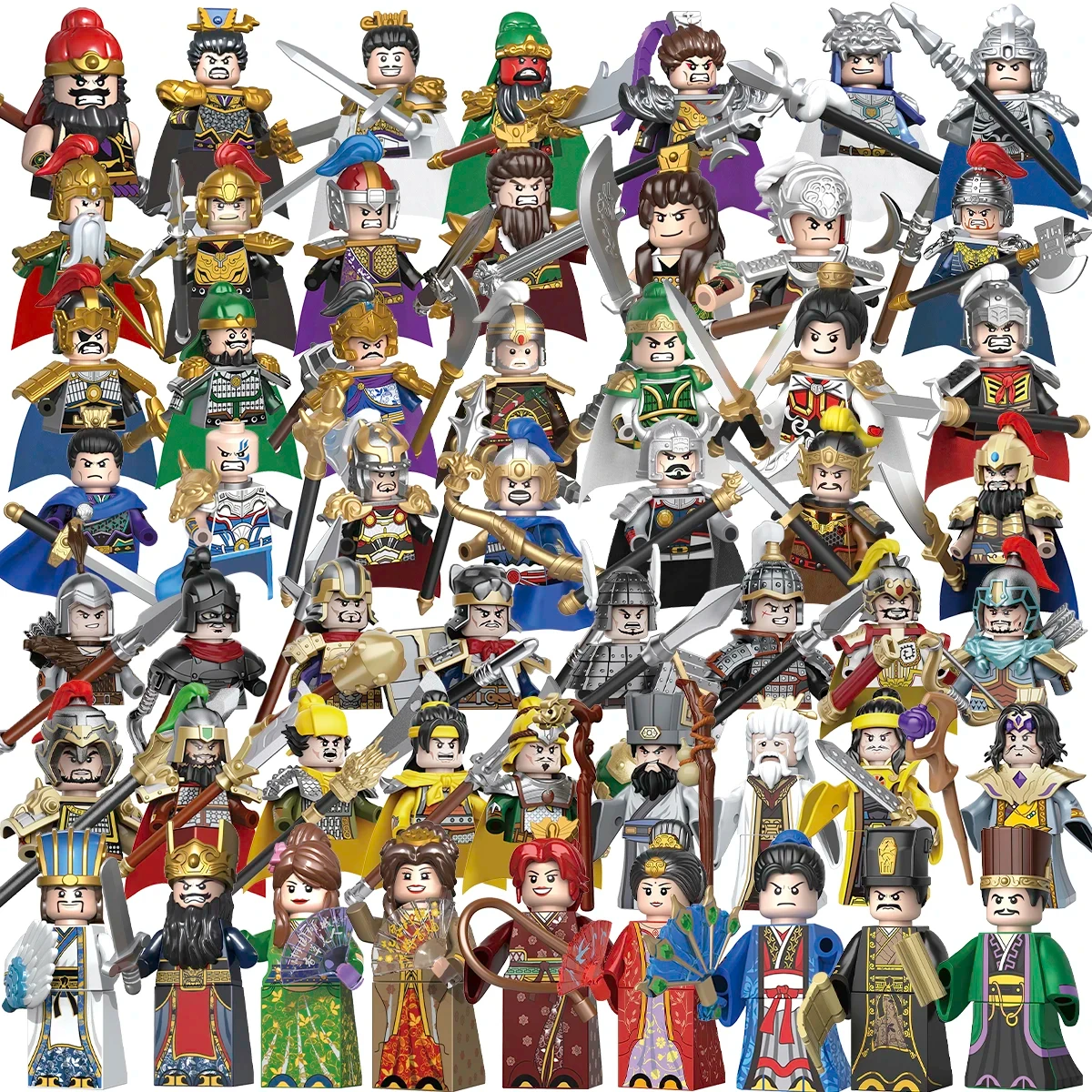 Bloques de Guerra de los tres reinos de la juiste china, soldado heroico Moc, Nang de espada, armas, Juguetes para niños y