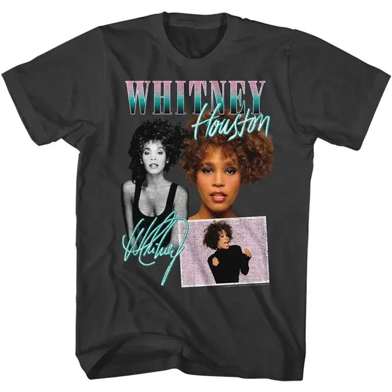 Whitney Houston Vintage Picture Collage Smoke T Shirt