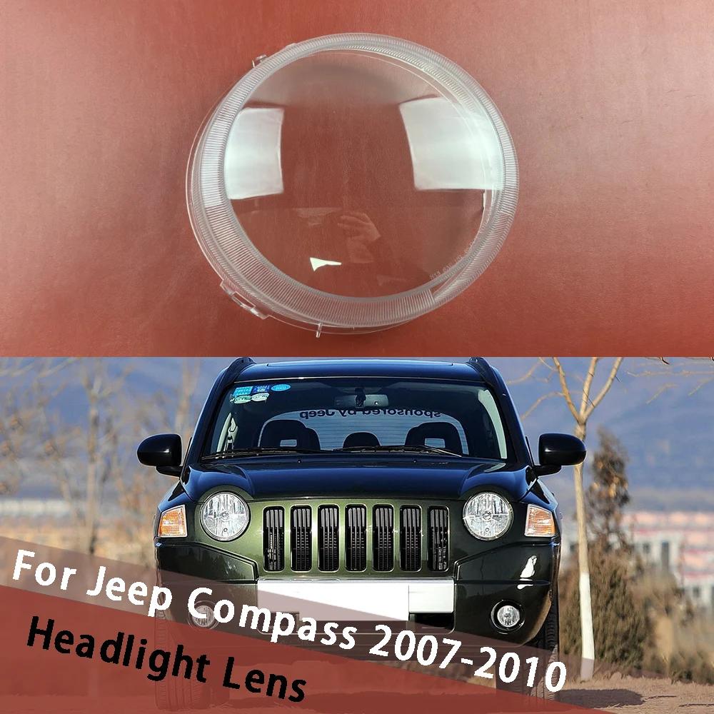 For Jeep Compass 2007 2008 2009 2010 Headlight Housing Transparent Shade Cover Lampshade Shell Headlamp Lamp Masks Plexiglass
