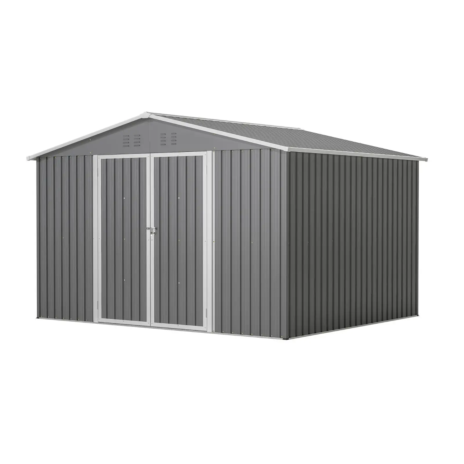 

Extra Large Outdoor Storage Shed 10x8 FT Rustproof Steel Utility House for Garden Patio Backyard Tool Organizer
