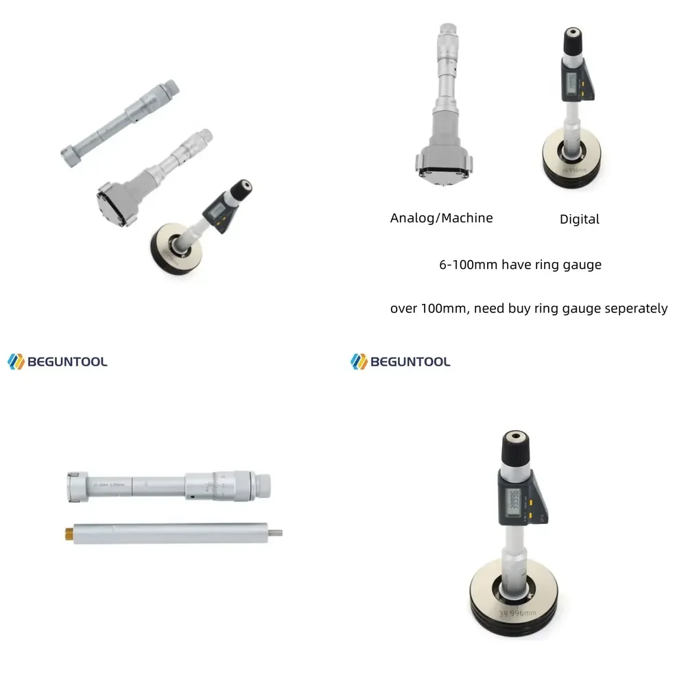 Qingliang Xibei Analog and Digital Three Point Internal Micrometers 6-8-10mm 30-40mm 40-50mm 87-100mm50-63mm Inside