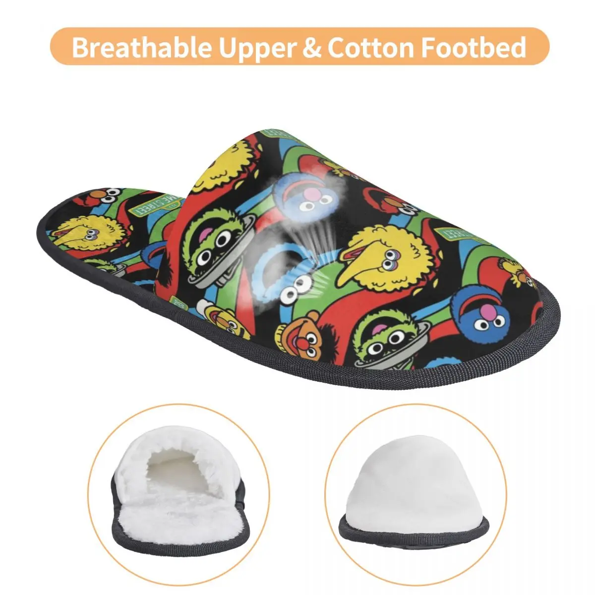 مخصص كوكي مونستر برامج التلفزيون شبشب منزل النساء لينة رغوة الذاكرة الانزلاق على غرفة نوم النعال الأحذية