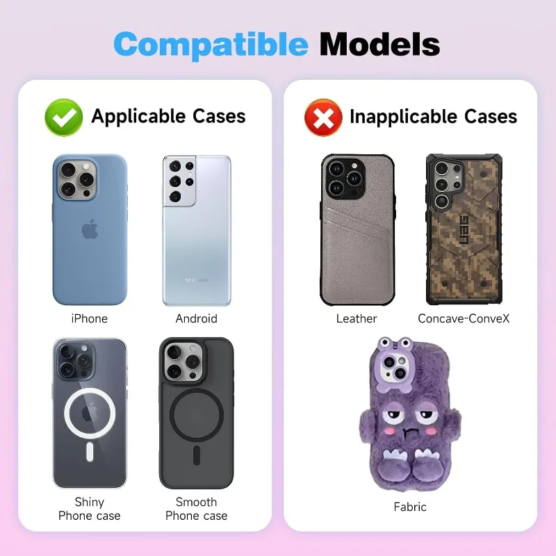 Silicone Suction Cup Phone Case Mount Double Sided, Hands-Free Strong Grip Holder for Selfies and Videos,Silicon Sticky Phone - Detail 1