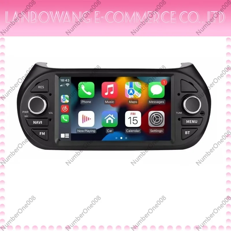 7 Inch Android Smart Large Touch Screen Car GPS Navigation Compatible for 08-17 Fiat Fiorino Qubo with Carplay