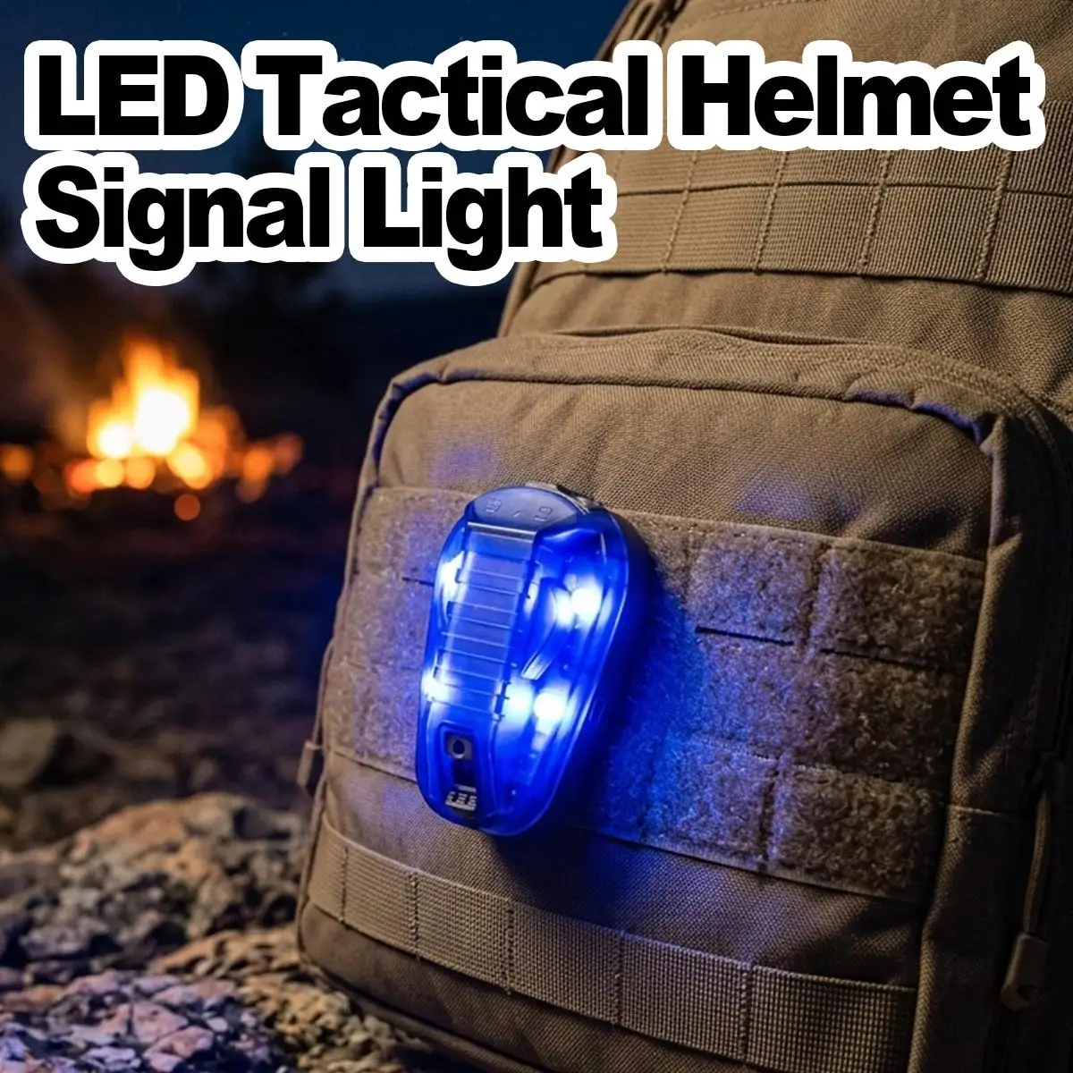 Tactical Helmet Signal Light Red Blue Strobe Lamp Shockproof Weather Resistant Hiking Camping Night Trail Alert Indicator Beacon