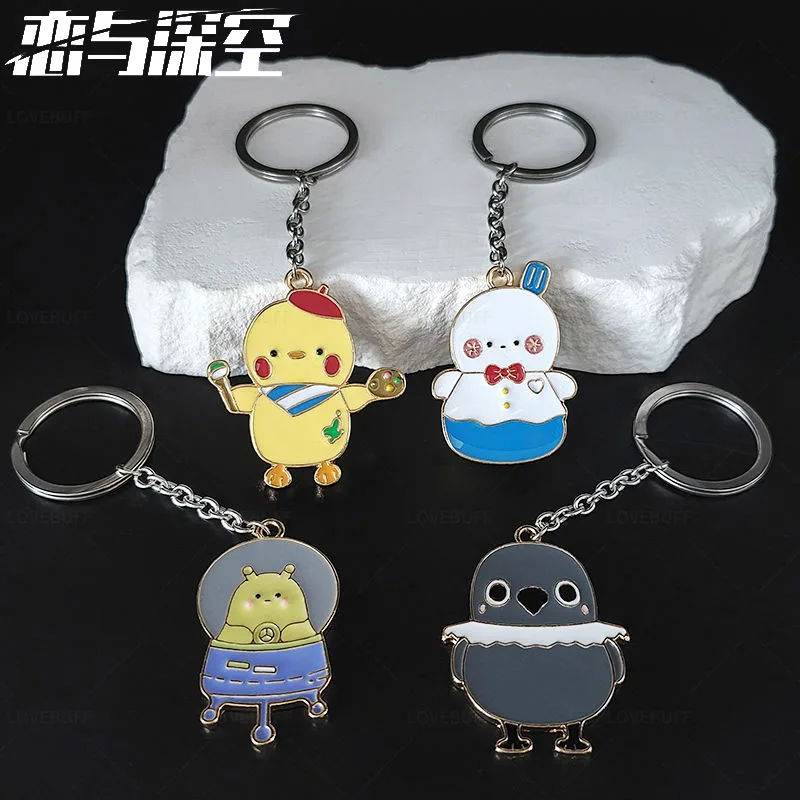 Game Love And Deepspace Xavier Zayne Rafayel Sylus Cosplay Keychain Kawaii Alloy Pendant Keyring Key Chain Bag Accessories Prop