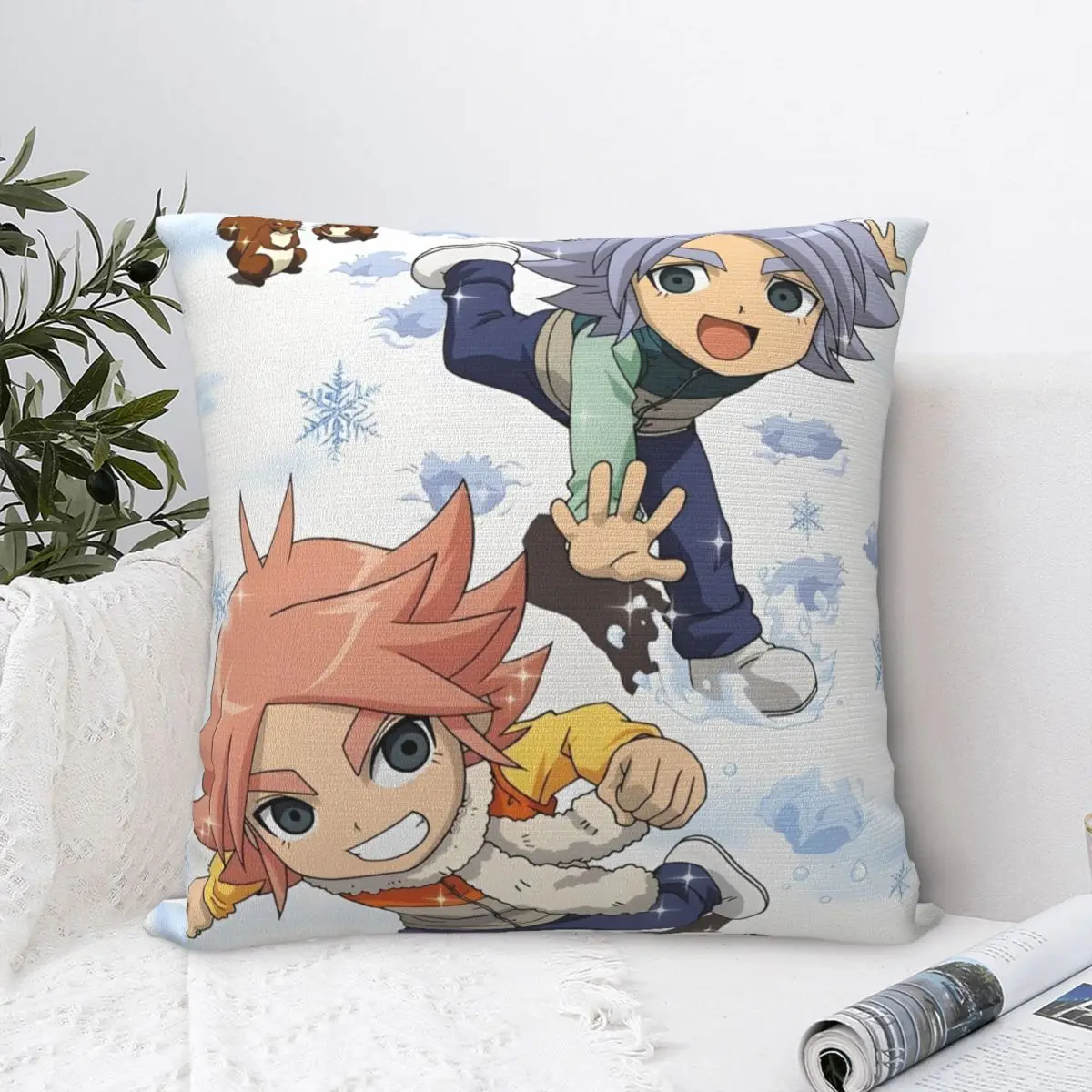 Inazuma Eleven Anime Pillowcase Double-sided Printing Cushion Cover Decoration Throw Pillow Case Cover Home Square 45X45cm