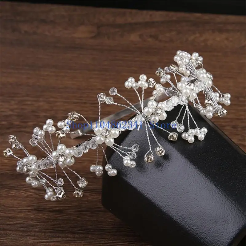 5asd 라인스톤 꽃 머리띠 소녀 헤어후프 웨딩 파티 모자를 쓰고 있죠