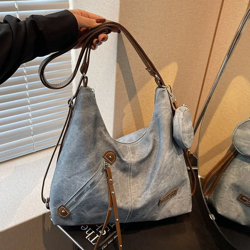 حقيبة حمل عالية الجودة بسعة كبيرة - موديل جديد 2025 - حقيبة كتف مفردة غير رسمية ومتعددة الاستخدامات - حقيبة كروس كلاسيكية