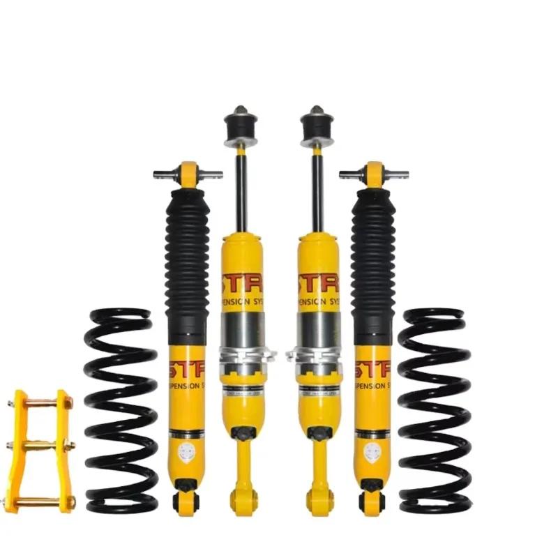 Nitrogen Adjustable Steel Suspension Coil Spring Shock Absorber for Bronco  Raise the Chassis 24  Compressed, 30  Rebounds.
