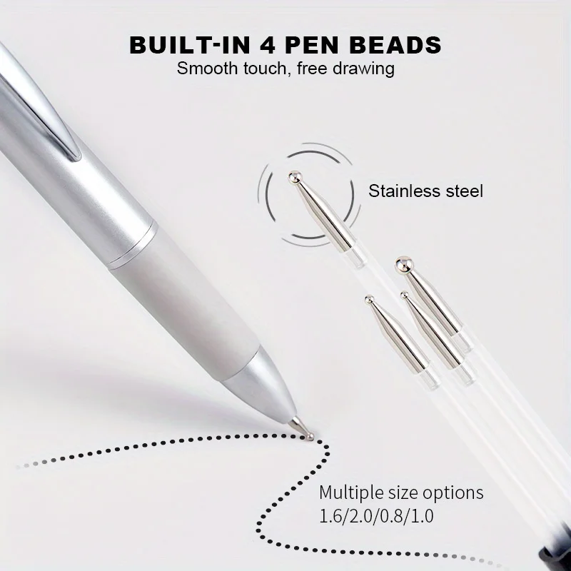 Nail Dotting Pen Nail Art Dotting Tools in Ballpoint Pen Design Nail Art Tip Dot Paint Manicure Kit for Dot Drawing Home Salon