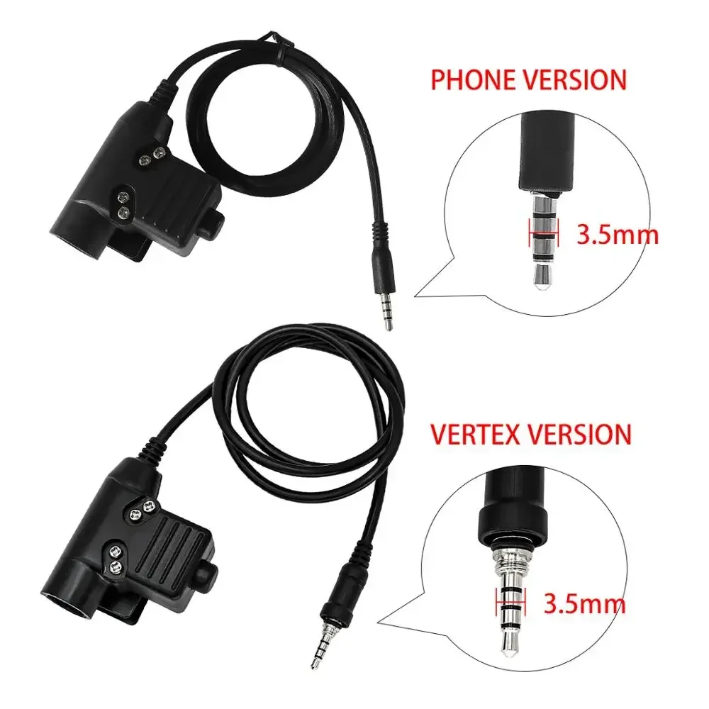 YAESU Vertex PTT U94 Ptt is Suitable for Military Tactical PTT of icom4300 VX-6R VX-7R VX6R VX7R FT-270 Walkie-talkie Headset