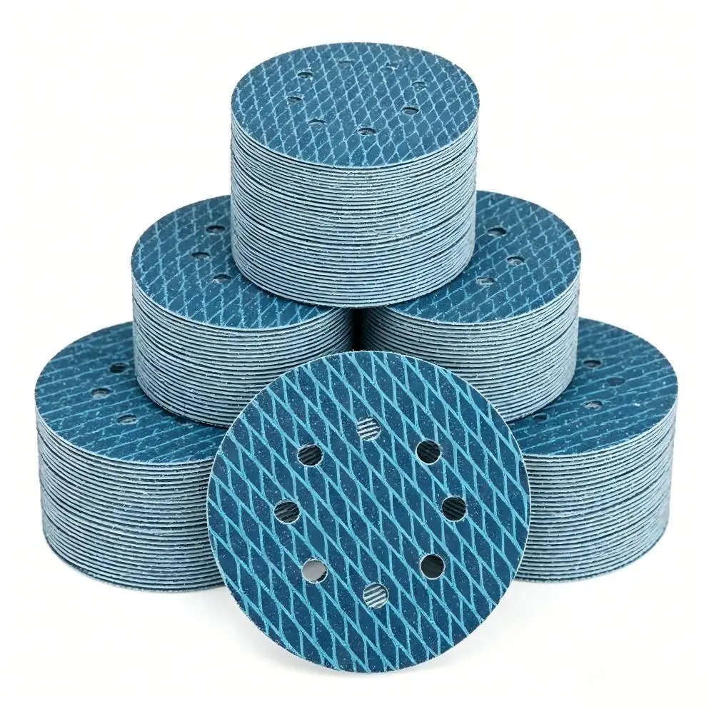 5 inch 8-Hole Sandpaper Premium Aluminum Oxide Hook Loop AntiClog DustExtract for Random Orbital Sander Woodworking Metal Polish