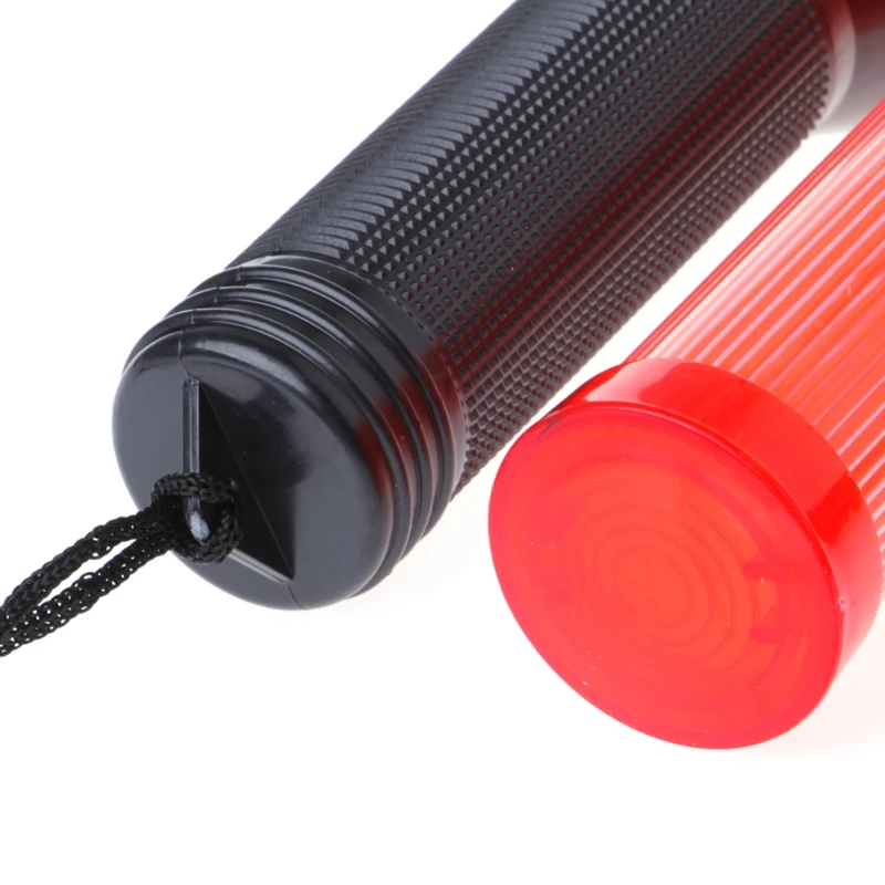 Plastik trafik değnek güçlü LED el feneri Torch 3 modu Strobe ayarı Drop Shipping destek