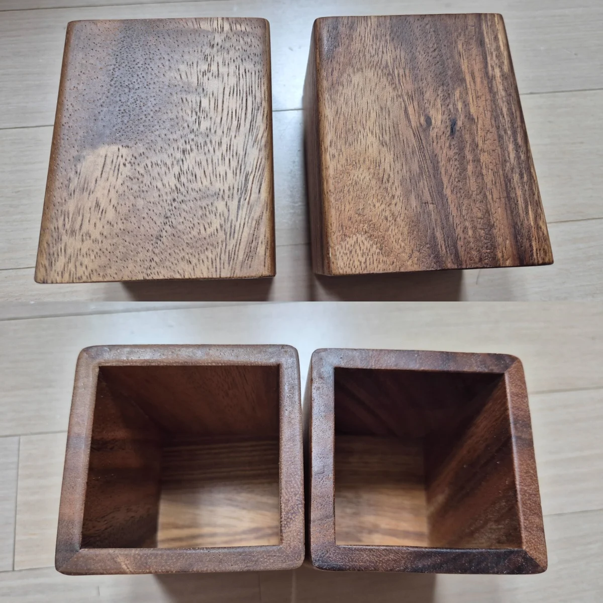 High-Quality Black Walnut Wood Pen Holder Minimalist Desktop Organizer Box For Office Stationery Storage Wooden Desk Accessory