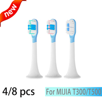 Replacement Brush Heads For XIAOMI MIJIA T300/T500 Sonic Electric Toothbrush Dupont Soft Bristle Silicone Nozzles