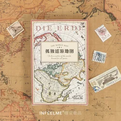 30Sheets/Set The World Map Postcard /Greeting Card/Message Card/Christmas and New Year gifts
