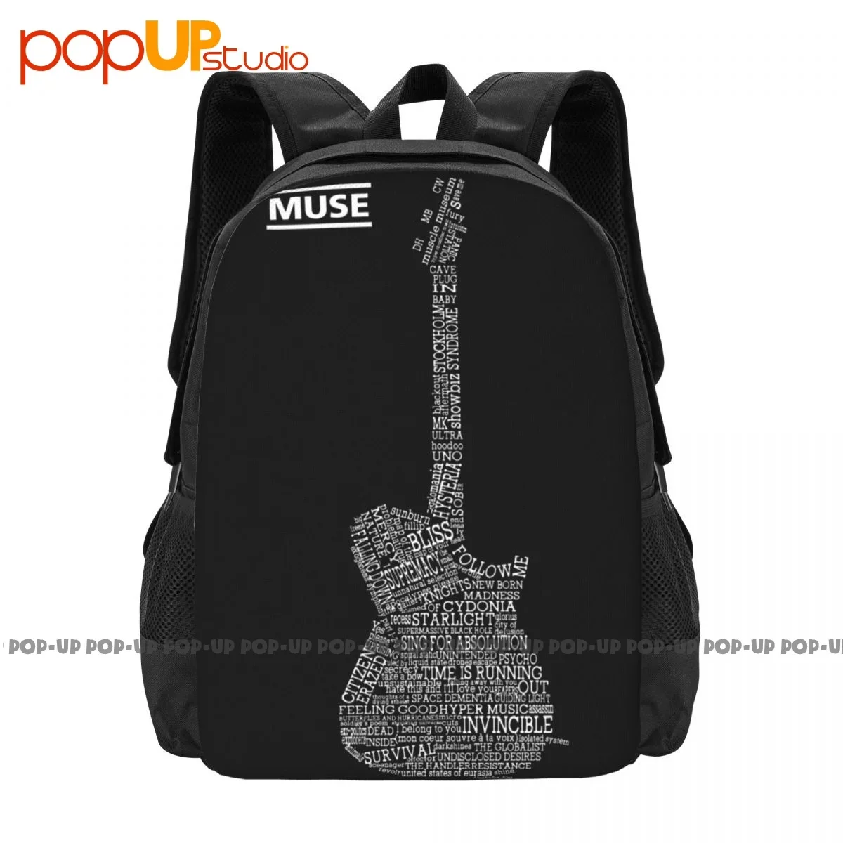 

Muse V2, Matthew Bellamy, рюкзак с логотипом гитары, большая вместительная тренировочная сумка для хранения с принтом, большая вместимость