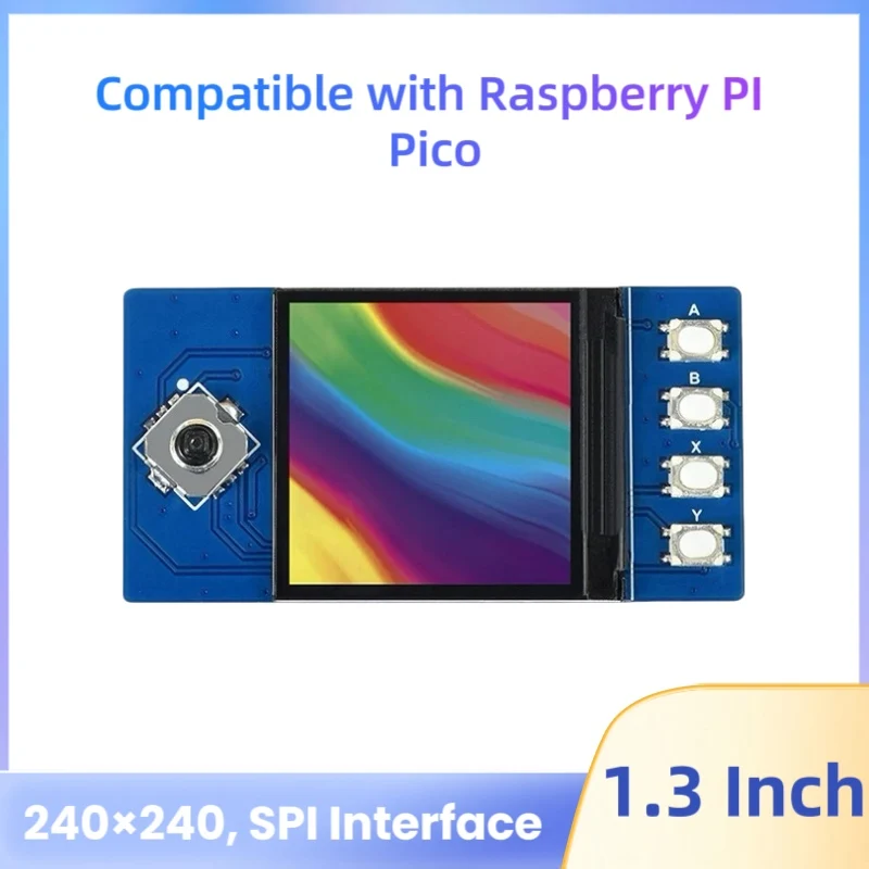 

Raspberry Pi Pico 1.3 Inch IPS 65K Color 240x240 LCD Display Expansion Board Module with SPI Interface and ST7789