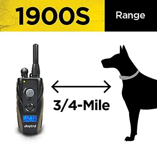 Dogtra-Collar eléctrico recargable para perros, dispositivo con niveles ajustables, rango de 1900 millas, 3/4 S