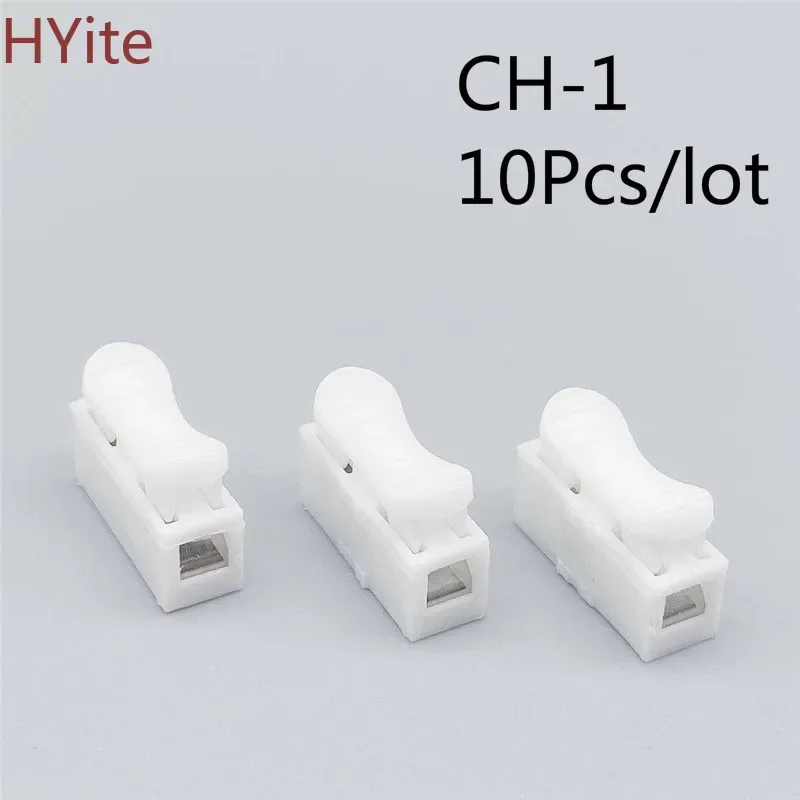 10 unids/lote 1p CH-1 G7 Cable de resorte empalme de conector rápido sin soldadura sin tornillos Terminal de abrazadera de Cable 1 vía tira de Led