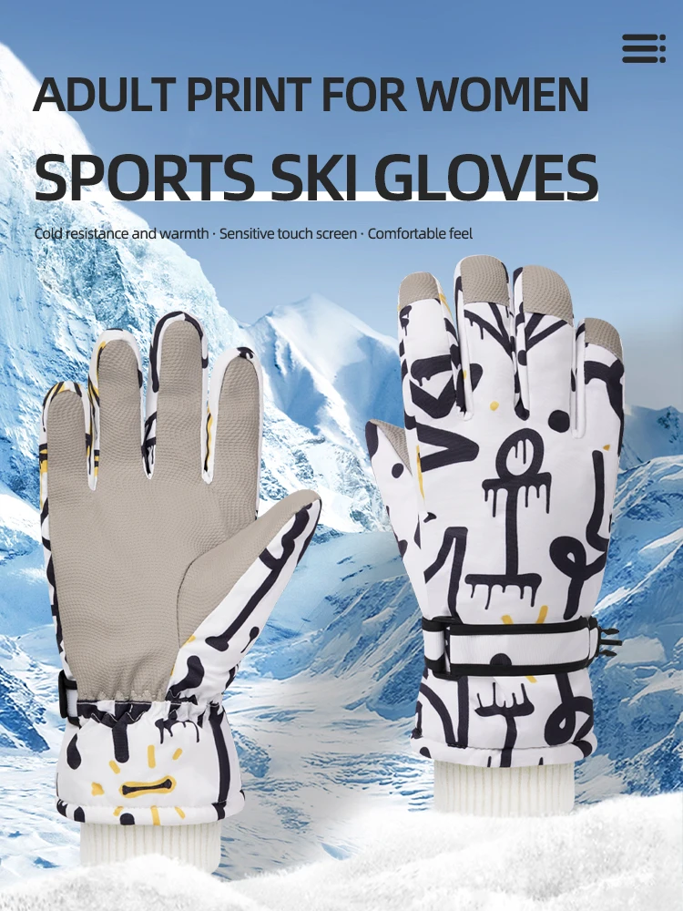 AliExpress Adult Warm Ski Gloves For Men And Women, Fleece-lined Waterproof Winter Outdoor Gloves, Touchscreen Winter Cycling Gloves