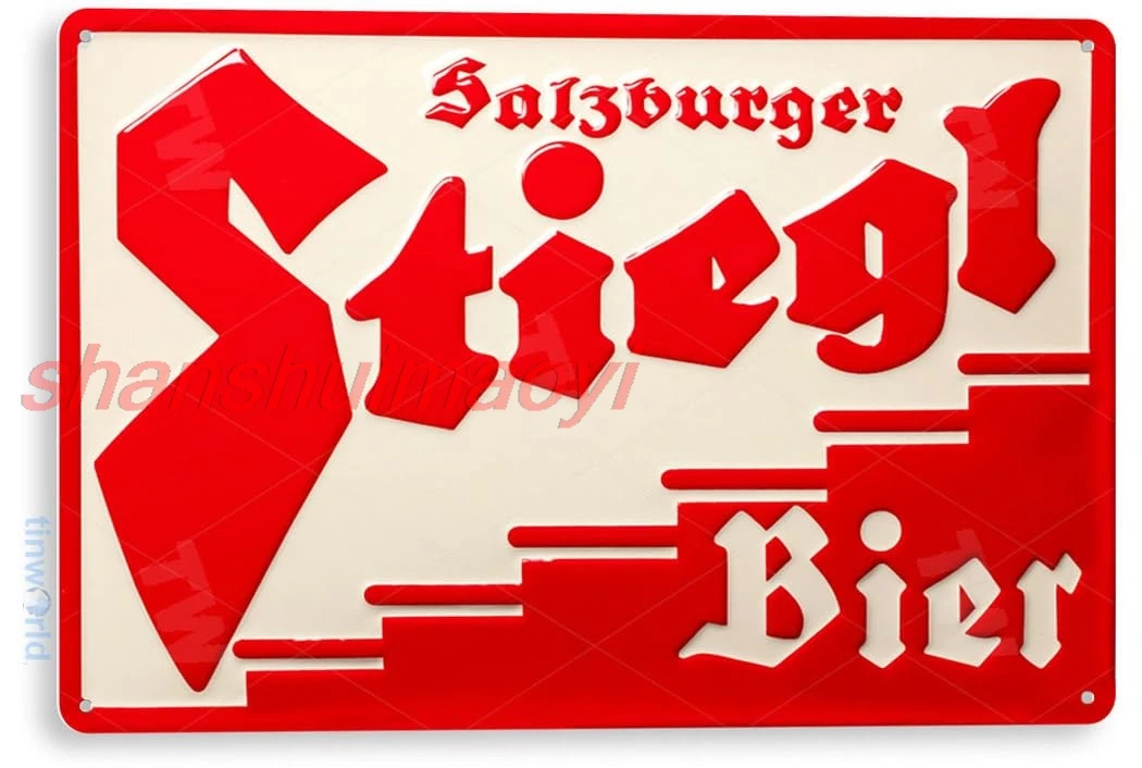 Tinworld Tin Sign Stiegl Bier Store Pub Brew Beer Metal Sign Decor Liquor Shop Bar Pub Cave A622 SHANSUI sign