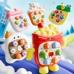 Handheld Ground Squirrel Children's Press Music Parent Child Interaction Baby Early Education Puzzle Finger Press Toys Cross bor