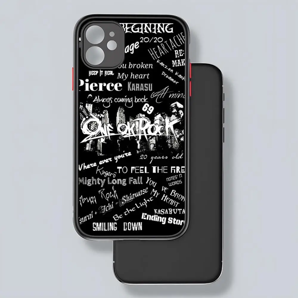 MINISO ONE OK ROCK Phone Case Matte Transparent For 16 15 IPhone 12 11 13 Pro Max X XR 8 Plus Back Cover