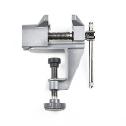 1Pcs Swivel Table Bench Vise Tool Workshop Aluminum Alloy Carpentry DIY 10.6cm Heavy Duty Hobby Holding Repair Supply Clamp