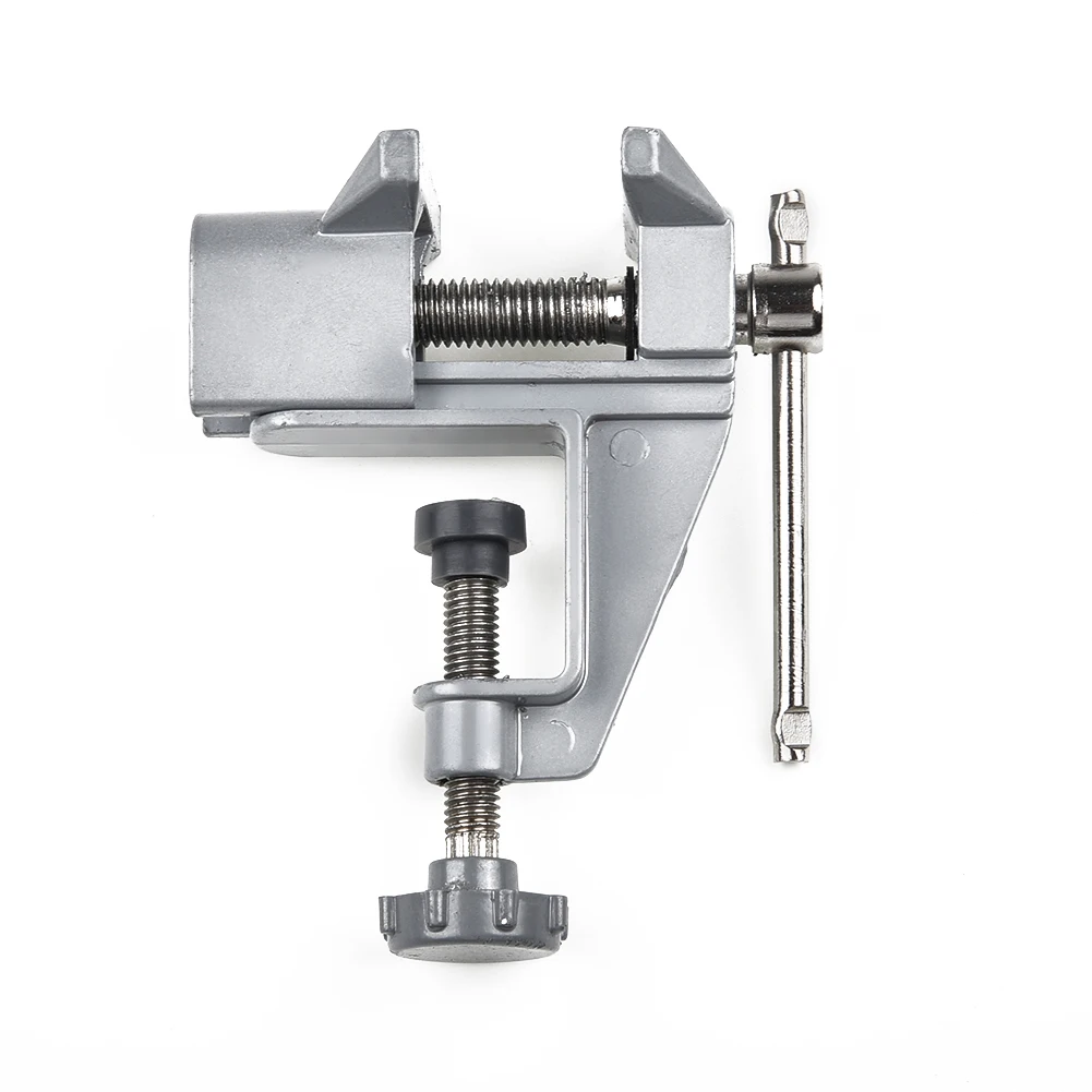 1Pcs Swivel Table Bench Vise Tool Workshop Aluminum Alloy Carpentry DIY 10.6cm Heavy Duty Hobby Holding Repair Supply Clamp