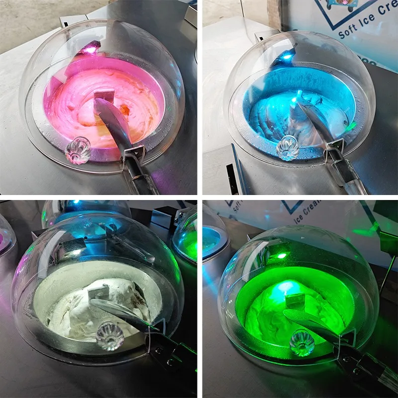 آلة صنع الآيس كريم الأوتوماتيكية آلة صنع الجيلاتو الإلكترونية آلة صنع الآيس كريم ذات المذاق الناعم والصلب
