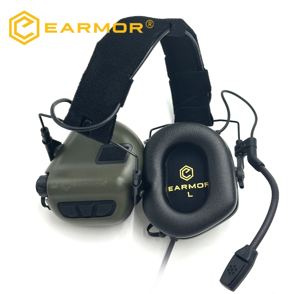 EARMOR Tactical Headset SE M32 Active Shooting Earmuffs Helmet Headset with Helmet Rail Adapter DIY Helmet Mount Headset