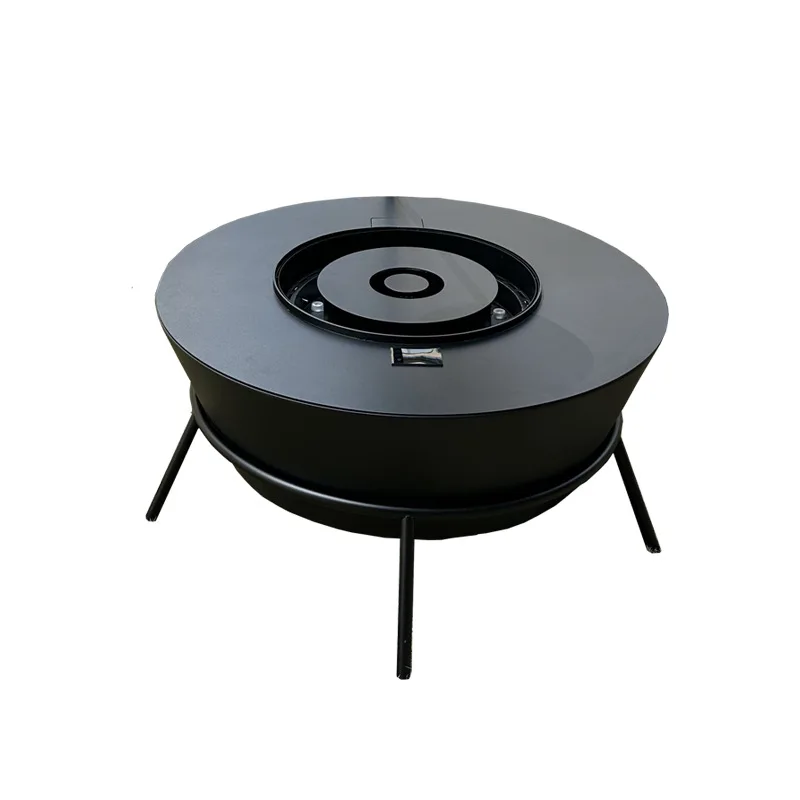 

3D atomizing fireplace round fireplace outdoor campfire camping decoration simulation flame atmosphere