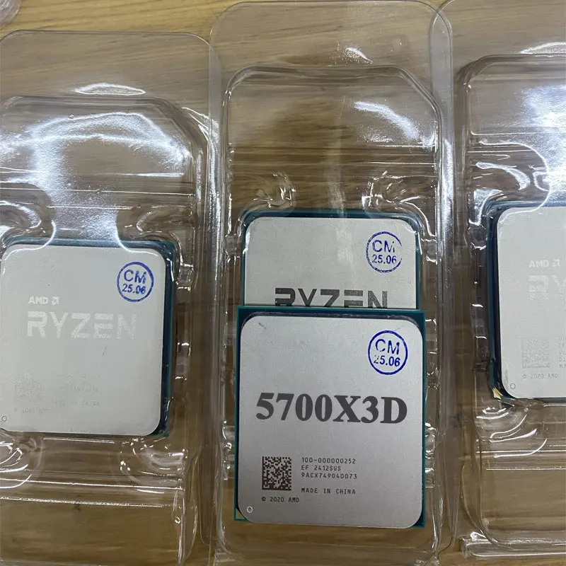 1 قطعة AMD R7 5700X3D 3.0 جيجا هرتز 8-core 16-thread CPU Zen3 AM4 5700x3D معالج وحدة المعالجة المركزية للألعاب بالجملة
