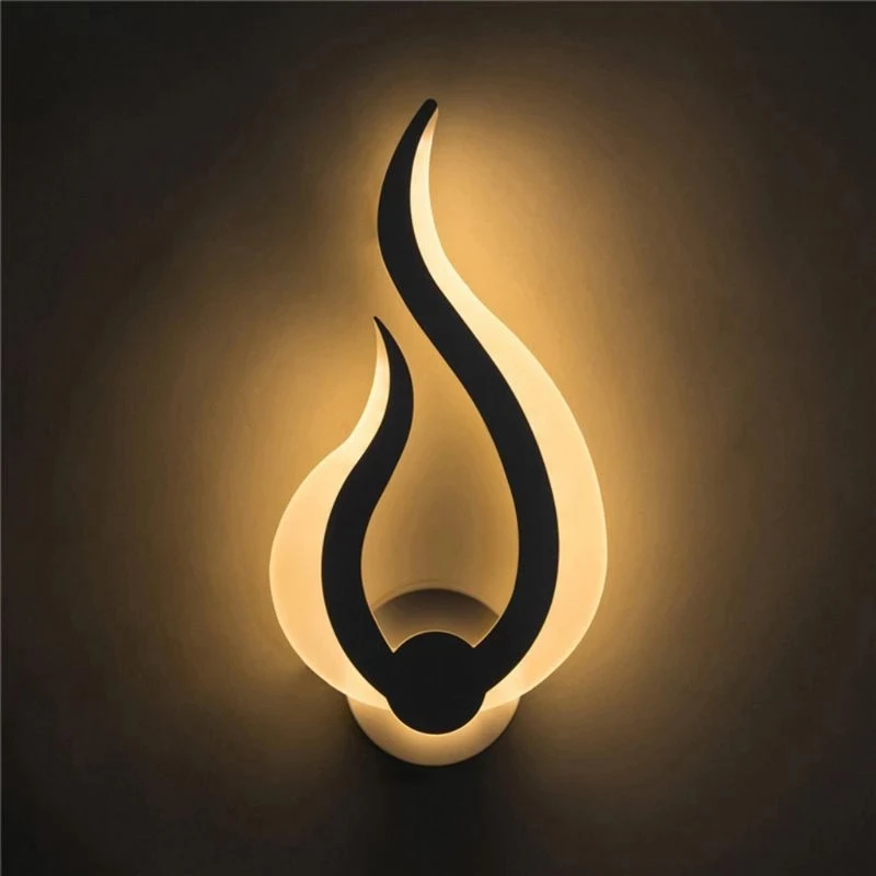 

JFBL Hot Modern LED Up Down Wall Light Lighting Fixture Flame Design Bedside Light Minimalist Sconce Lamp Indoor Outdoor