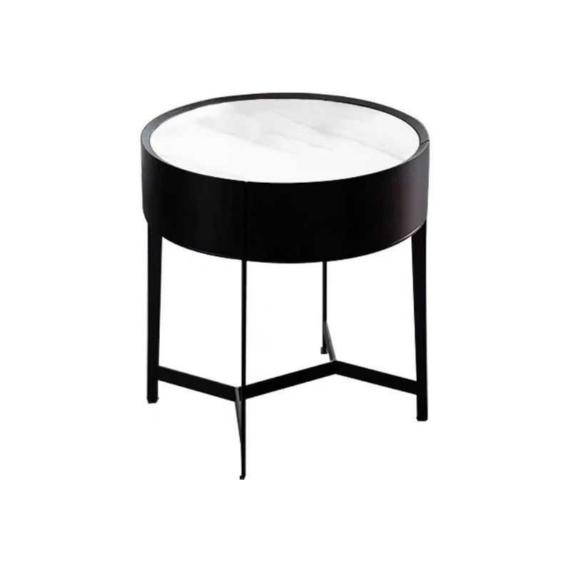 

Round bedside table Solid wood simple bedroom bedside table