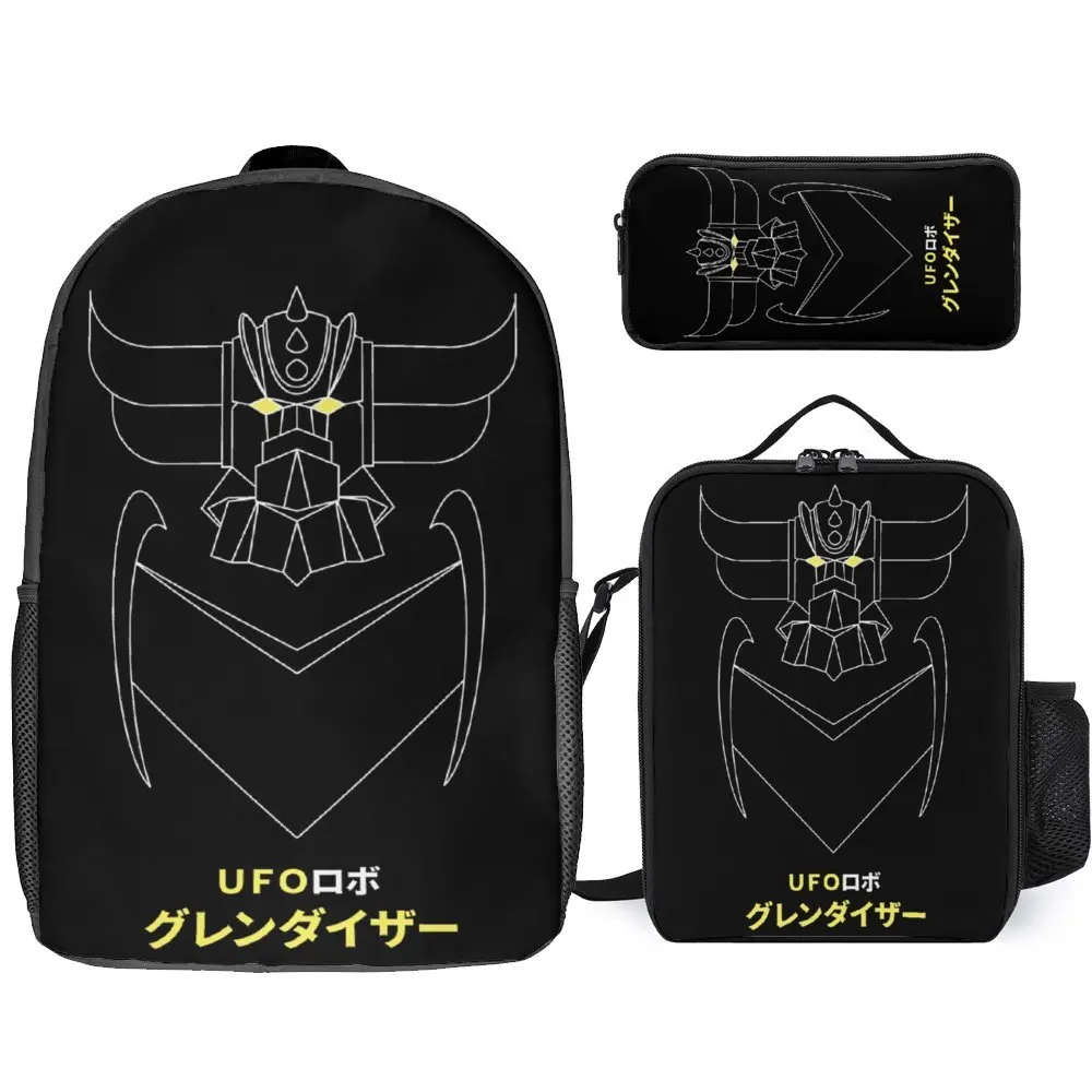 

Mechas 02 Mazinger Z Steel Jeeg Robot Kotetsu Dark Great 10 Lasting Snug Field Pack 3 in 1 Set 17 Inch Backpack Lunch Bag Pen Ba