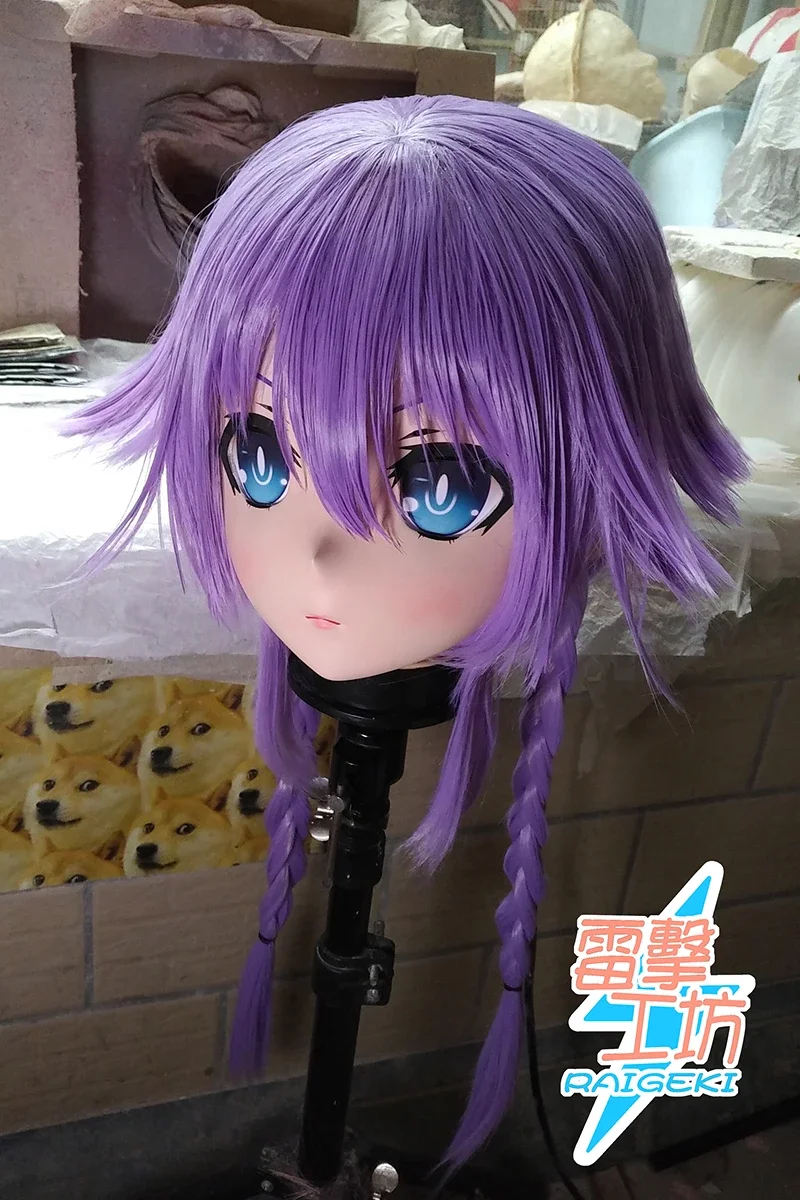 (RAIGEKI MAKS 34) Resin 3/4 Head Female/Girl Kigurumi Anime Cosplay Masks Crossdress Japan Role Lolita Crossdresser DOLL BJD Cos