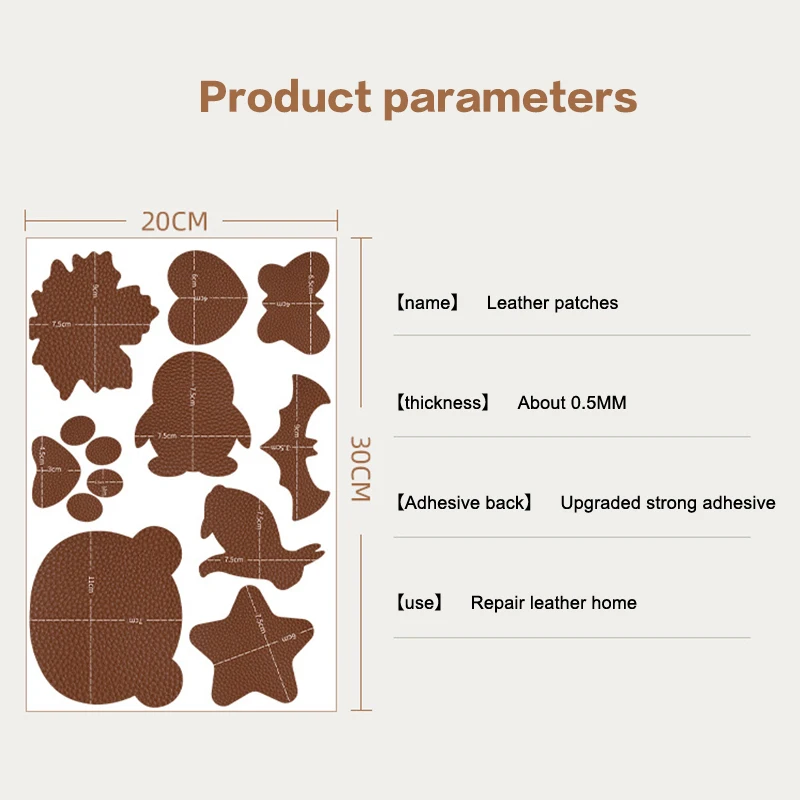 13 pz/set Tappezzeria In Pelle Autoadesiva Per Seggiolino Auto Divano Sedia Patch di Riparazione In Pelle Nera Ristrutturare Foro Adesivi Artificiali