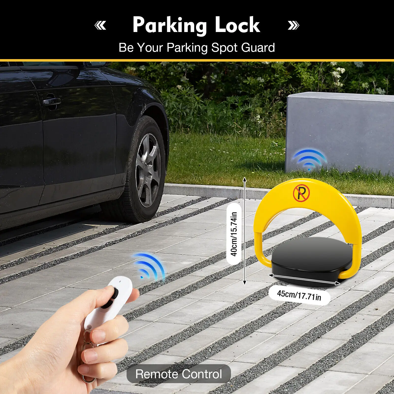 وقوف السيارات بقعة قفل التحكم عن بعد حاجز قابل للطي الاستشعار التلقائي المضادة للتصادم