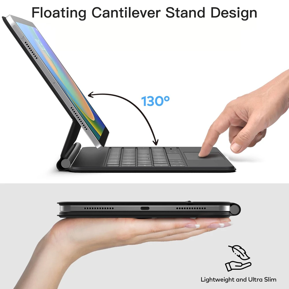LESEN YYEAH Magic Keyboard für iPad Air 2025 Hülle für iPad Air 6 11 2024 Pro 13 Pro 11 2024 für iPad Pro 12,9 Air 4 5 10,9 Zoll Hülle