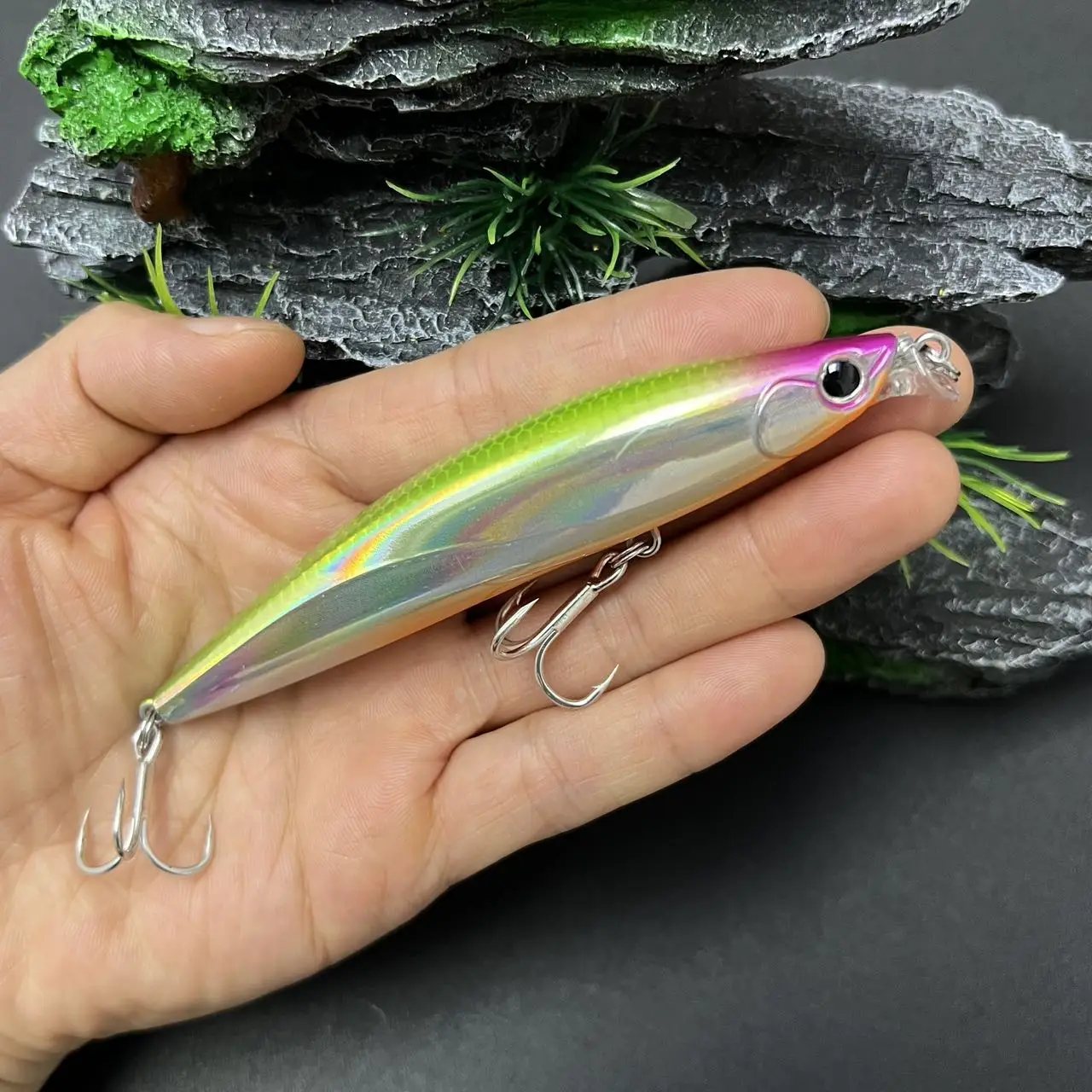 أسماك البحر Pesca الصيد السحر 98 مللي متر 13 جرام الضحلة المياه المالحة أسماك الطعم طويل الصب المتذبذب المتداول الصيد القاروص الطعم #6