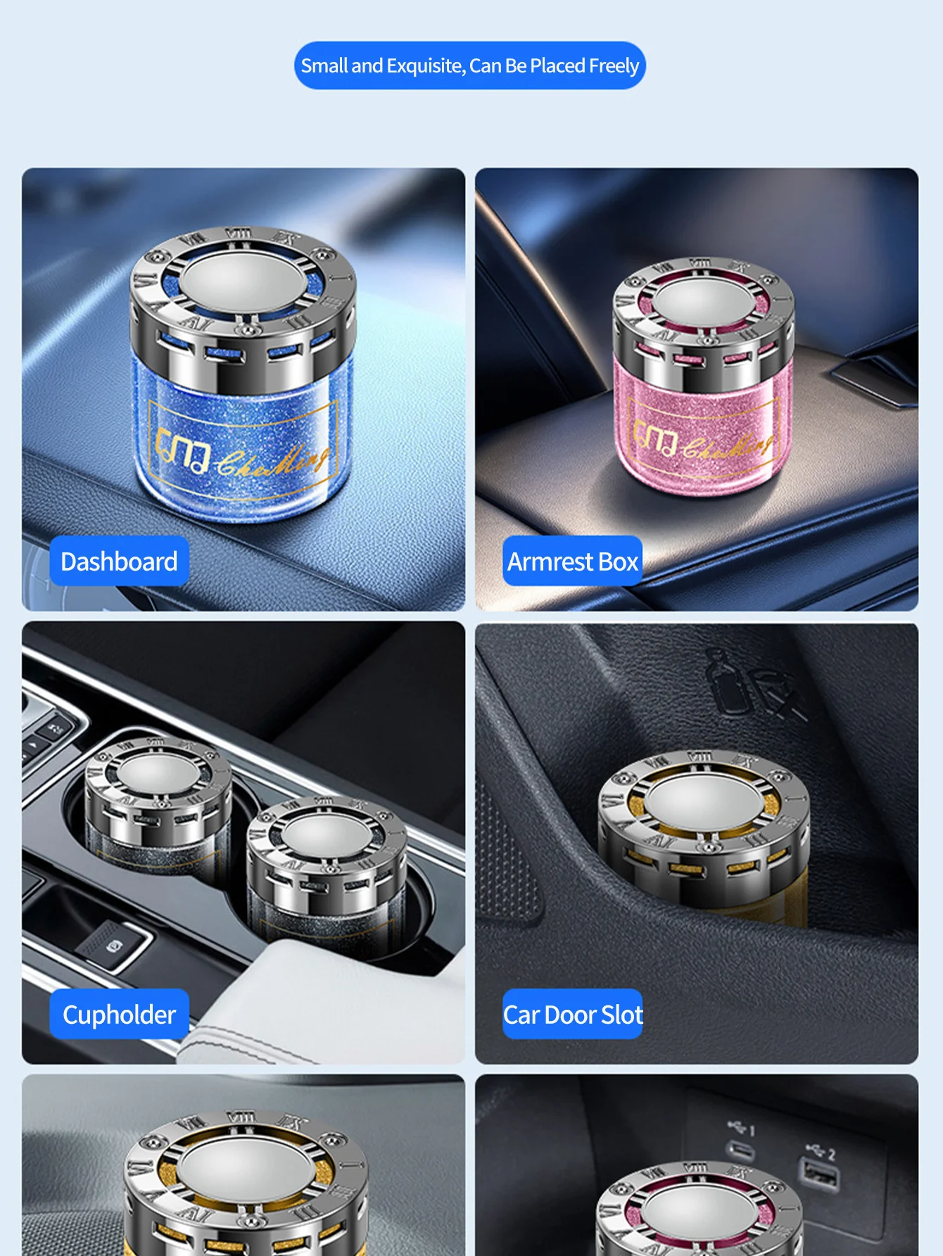 1 Stück im Auto montiertes Sternenhimmel-Treibsand-Aromatherapie-Festparfüm, langanhaltender Premium-Duft für Autos, neuer Stil für Männer und – Detail 6