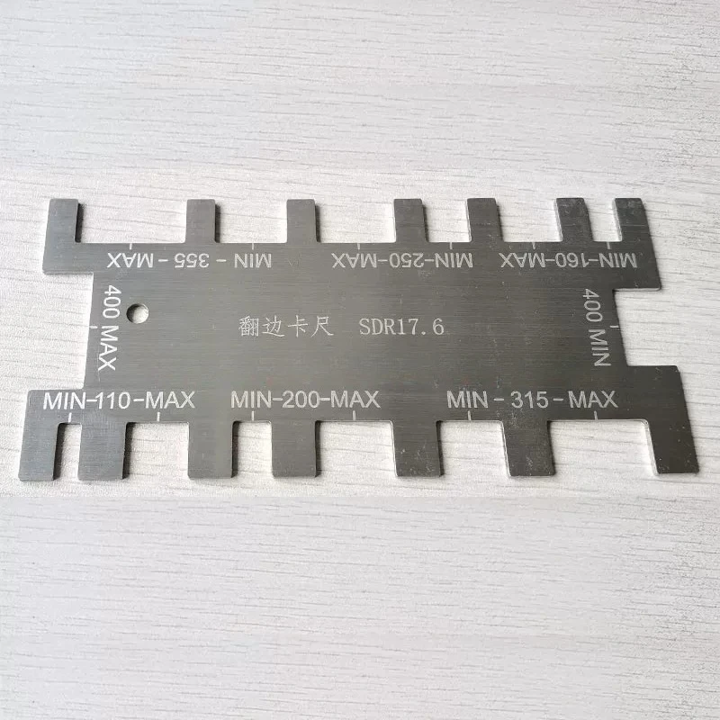 Plastic PE Gas Pipeline Hot Melt Machine Overturned Edge Card Ruler Measuring Ring Size and Width Detection Card Tool
