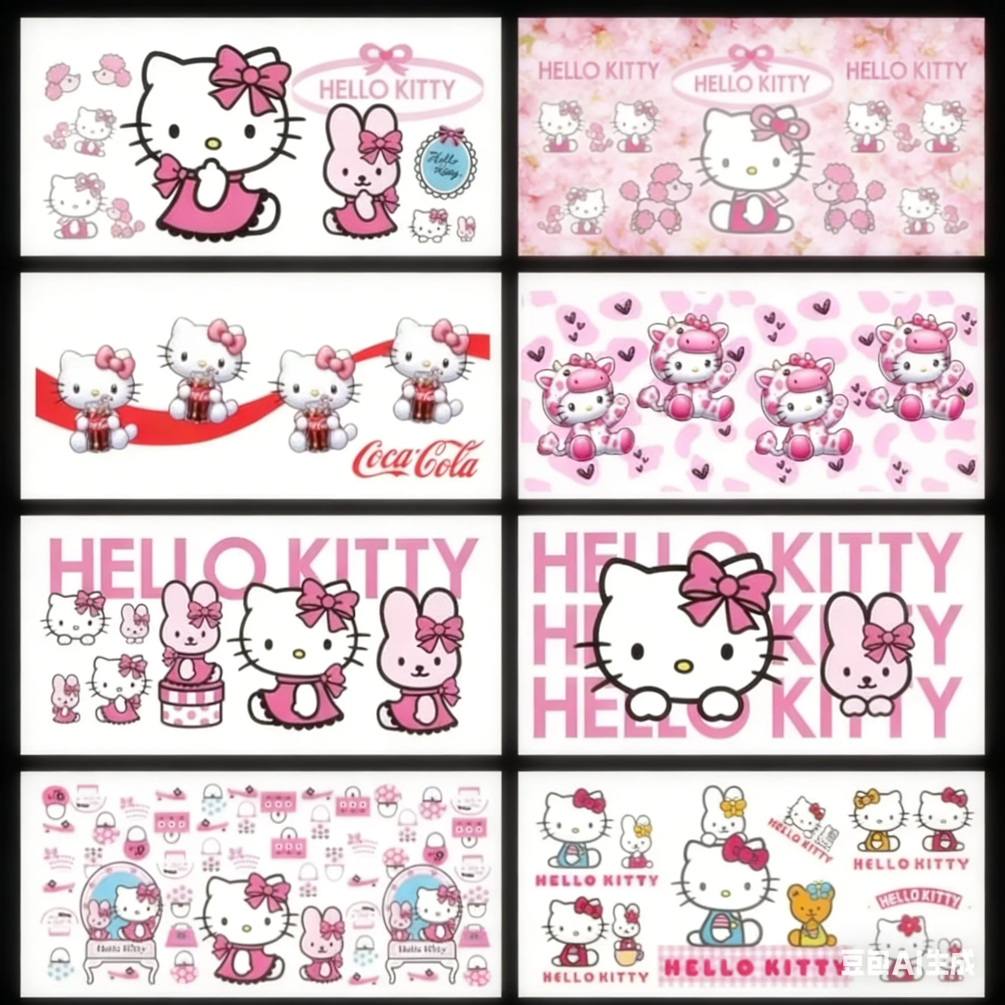 

Sanrio Valentine's Day Hello Kitty For Libbey 16oz Can Glass UV DTF Coffee Can Wrap Libbey Glass Wrap