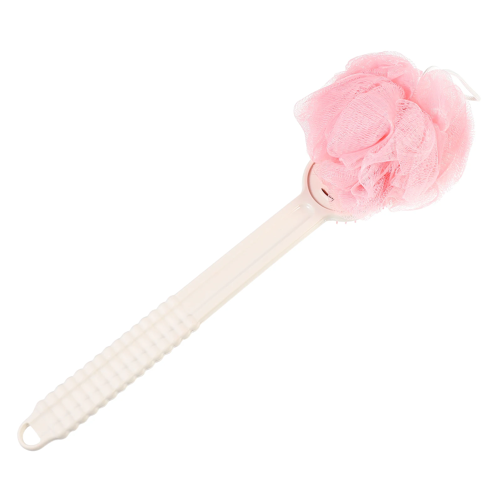 

Silicone Bath Brush Back Rub Shower Scrubber Pink Body Handle Men Women Long Bath Balls Massage Brushes Clean Exfoliator Storage